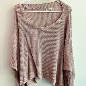 Oversized drop sleeve sweater